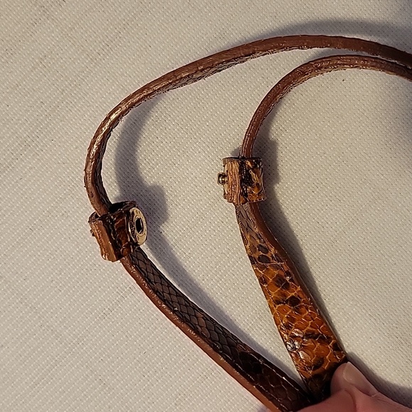 Via Repubblica Snake Skin Fringe Satchel - Picture 9 of 10